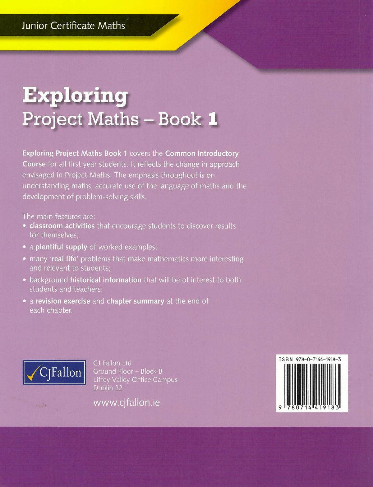 Exploring Math Textbook Exploring Project Maths 1 – Schoolbooks.ie