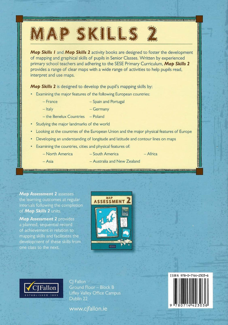 Map Skills 2 - Pack - Sixth Class by CJ Fallon on Schoolbooks.ie