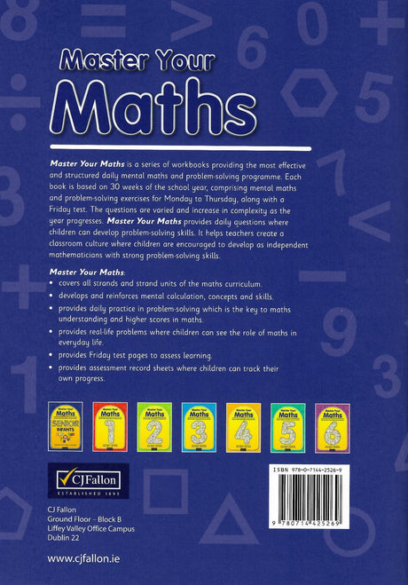 Master Your Maths Senior Infants by CJ Fallon on Schoolbooks.ie
