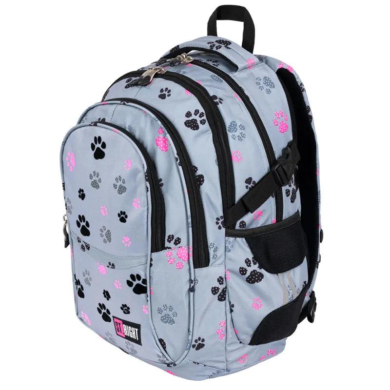St.Right - Paws - 4 Compartment Backpack by St.Right on Schoolbooks.ie