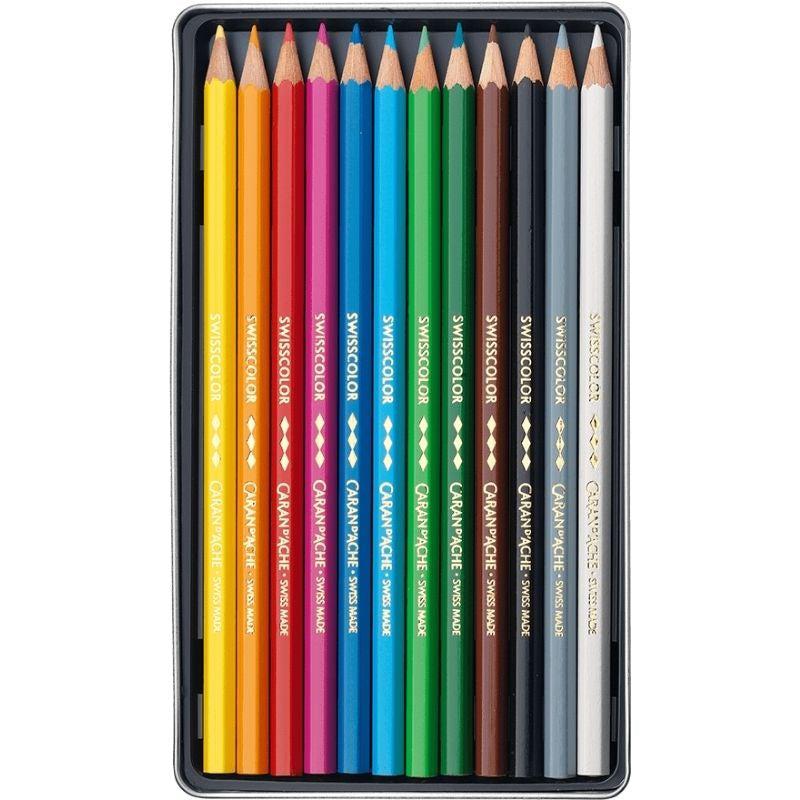 Caran d'Ache - Box of 12 Water-Soluble Colour Pencils by Caran d'Ache on Schoolbooks.ie