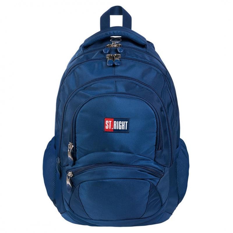 St.Right - Navy Blue - 4 Compartment Backpack by St.Right on Schoolbooks.ie