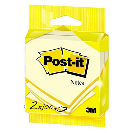 Post-it - Notes - Canary Yellow - 76mm x 76mm - 100 sheets - Pack of 2 by Post-it on Schoolbooks.ie