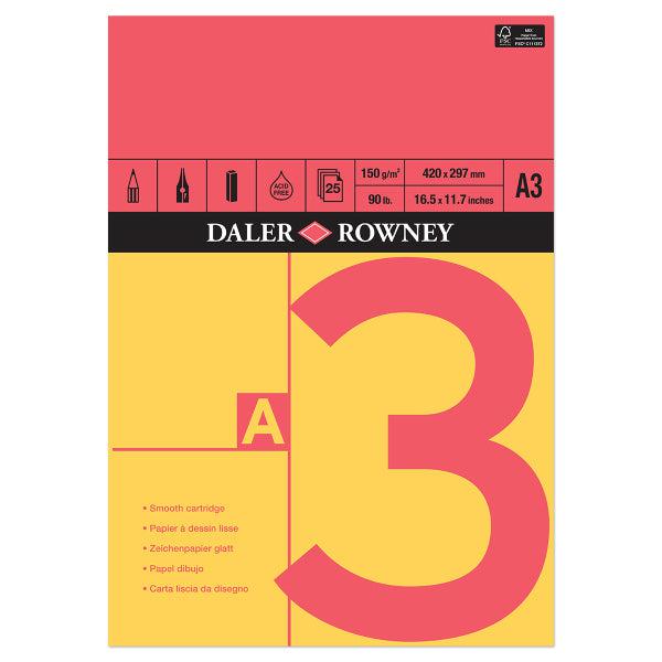 Daler Rowney - A3 Red and Yellow Sketch Pad - 25 Sheets - 150gsm by Daler Rowney on Schoolbooks.ie