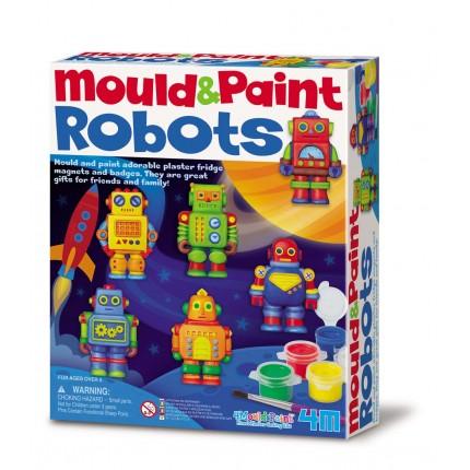 Mould & Paint - Robots by 4M on Schoolbooks.ie