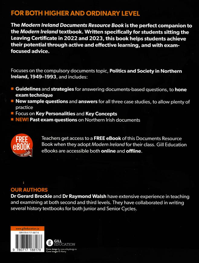 Modern Ireland - Document Resource Book Only - 4th Edition (2020) by Gill Education on Schoolbooks.ie