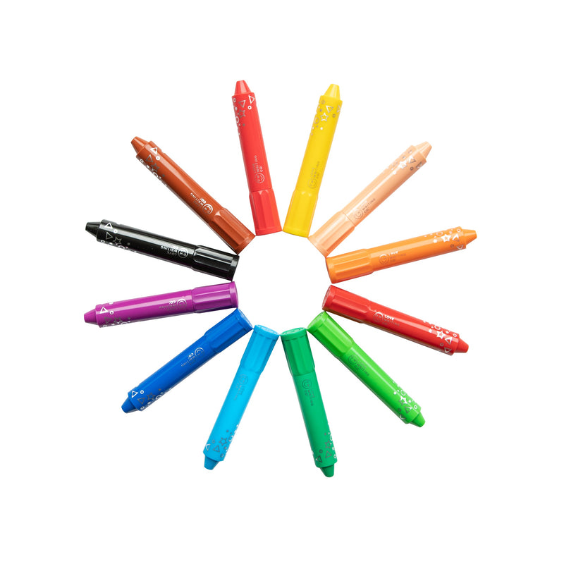 Love Writing Co - 3-in-1 Washable Arty Crayons - Pack of 12 by Love Writing Co. on Schoolbooks.ie