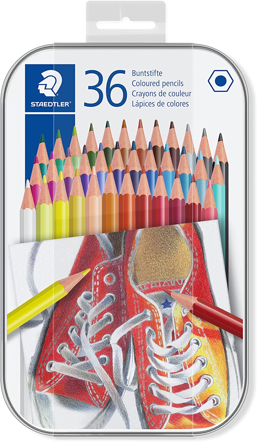 Staedtler - Wood-Free 175 - Colouring Pencils - Tin of 36 by Staedtler on Schoolbooks.ie