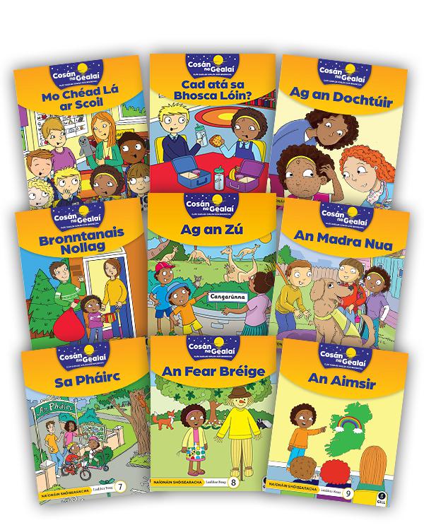 Cosán na Gealaí - Junior Infants Fiction Reader 9 Pack by Gill Education on Schoolbooks.ie