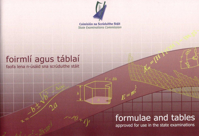 Maths Formulae & Log Tables (1st - 6th Year) by An Gum on Schoolbooks.ie