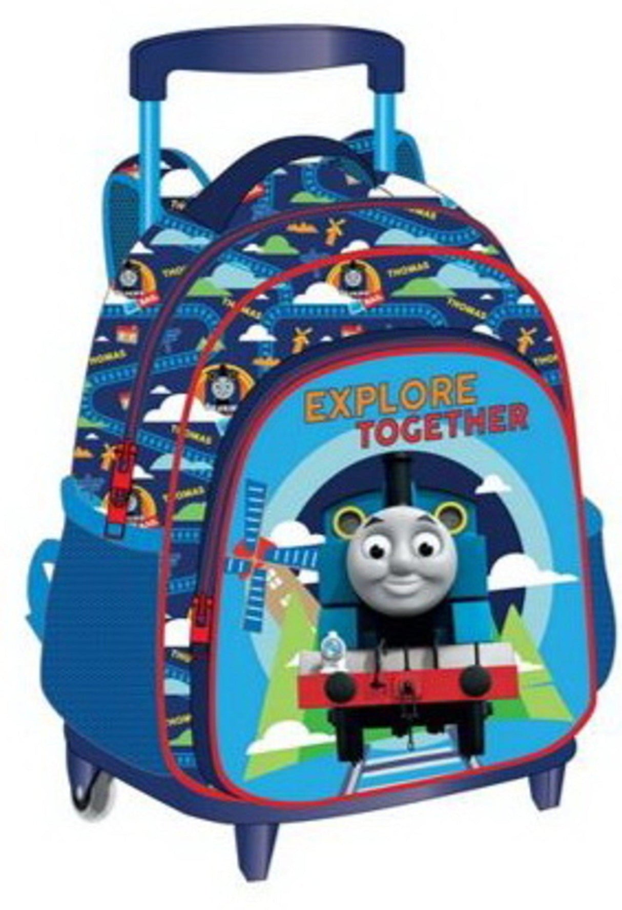 Thomas The Tank Engine - Explore Together - Wheeled Trolley Backpack by Thomas The Tank Engine on Schoolbooks.ie