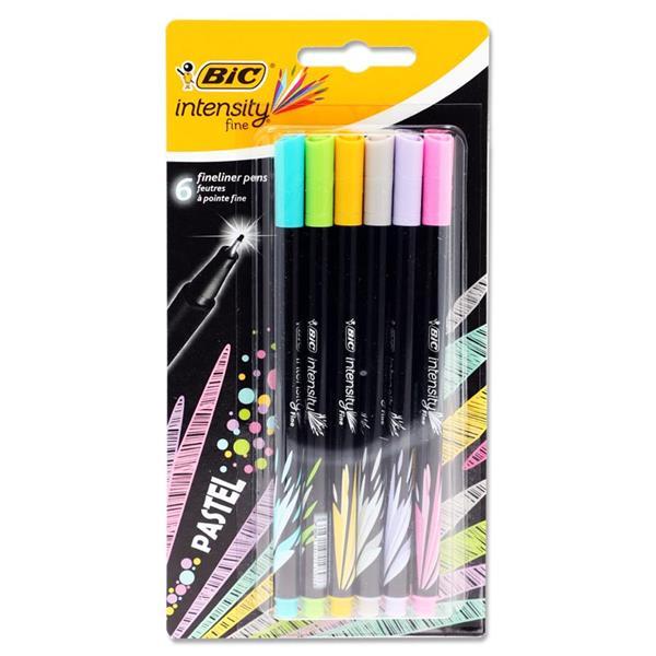 ■ BIC - 6 Intensity Fine Line Pens - Pastel by BIC on Schoolbooks.ie