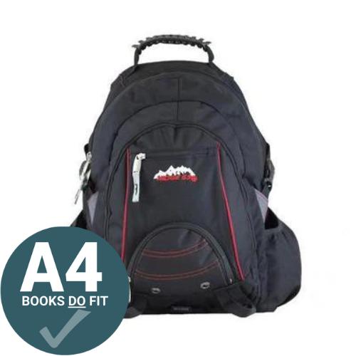 Ridge 53 - Bolton Backpack - Black and Red by Ridge 53 on Schoolbooks.ie