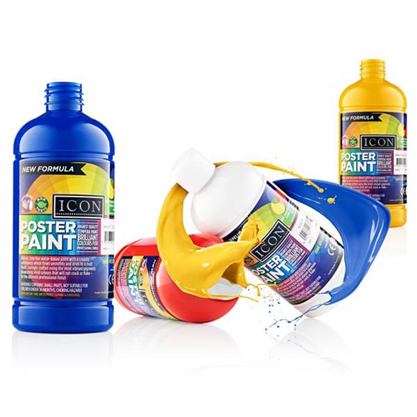 Icon Poster Paint 500ml - Ultramarine Blue by Icon on Schoolbooks.ie