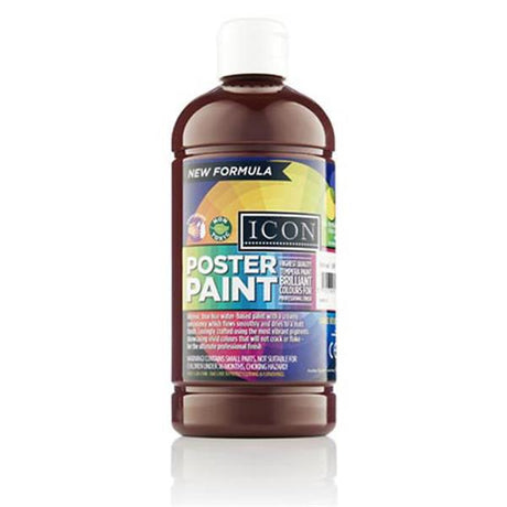 Icon Poster Paint 500ml - Brown - Burnt Umber by Icon on Schoolbooks.ie