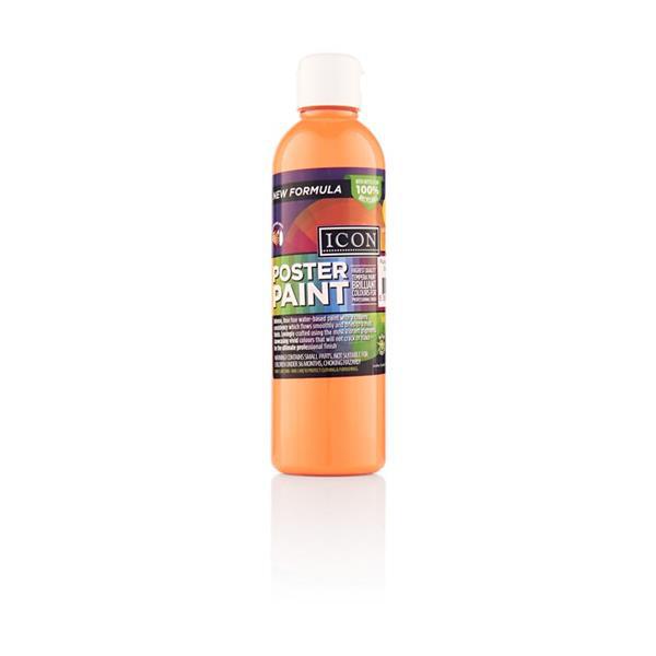 ■ Icon 300ml Fluorescent Poster Paint - Orange by Icon on Schoolbooks.ie