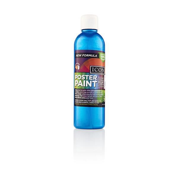 Icon 300ml Pearlescent Poster Paint - Blue by Icon on Schoolbooks.ie