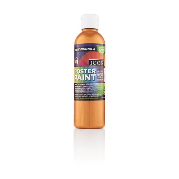 Icon 300ml Metallic Poster Paint - Gold by Icon on Schoolbooks.ie