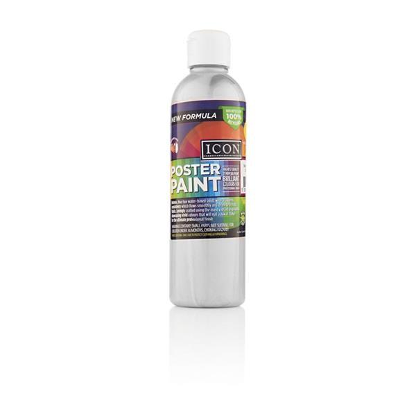 Icon 300ml Metallic Poster Paint - Silver by Icon on Schoolbooks.ie