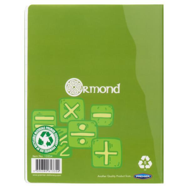 Ormond 40 Page 10mm Square Durable Cover Junior Sum Copy by Ormond on Schoolbooks.ie