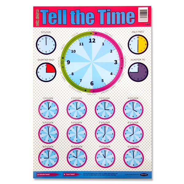 Clever Kidz Wall Chart - Learn The Clock by Clever Kidz on Schoolbooks.ie