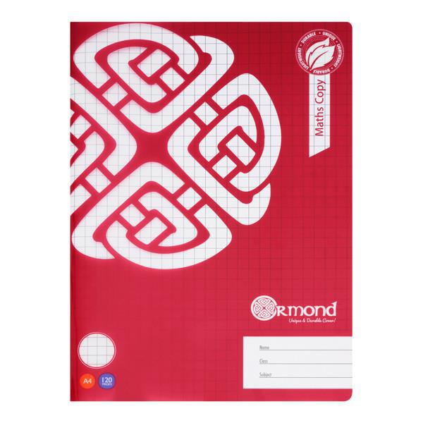 Ormond - A4 120 page Durable Cover Maths Copy Book by Ormond on Schoolbooks.ie