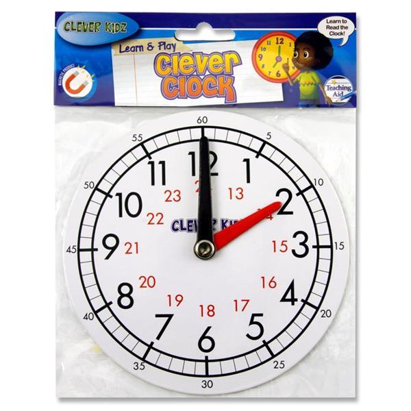 Clever Kidz 15cm Magnetic Clever Clock by Clever Kidz on Schoolbooks.ie