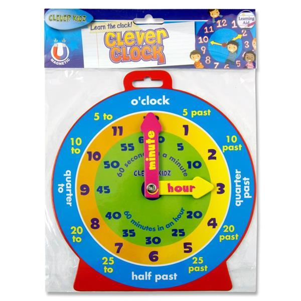 Clever Kidz 23cm Magnetic Clever Clock by Clever Kidz on Schoolbooks.ie