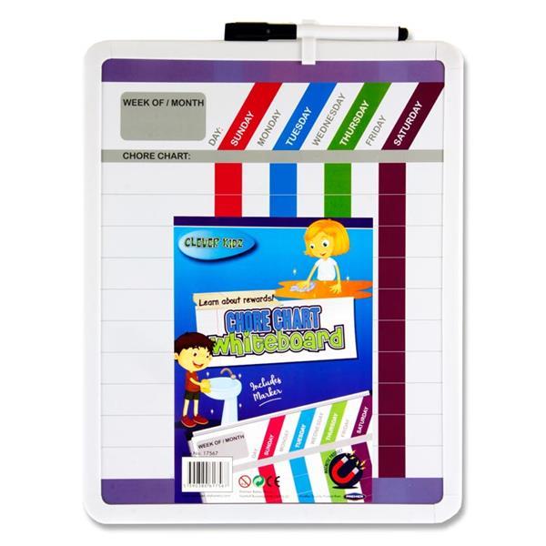 Clever Kidz Chore Chart Whiteboard With Marker by Clever Kidz on Schoolbooks.ie