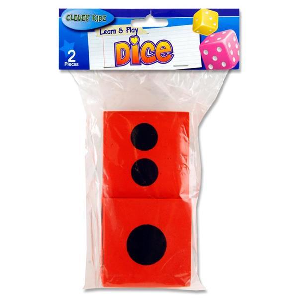 Clever Kidz - Learn And Play Giant Dice - Pack of 2 by Clever Kidz on Schoolbooks.ie