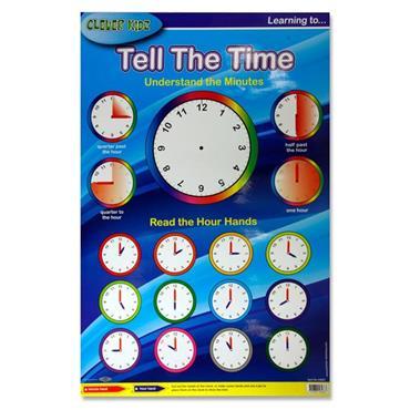 Clever Kidz Wall Chart - Learn The Clock by Clever Kidz on Schoolbooks.ie