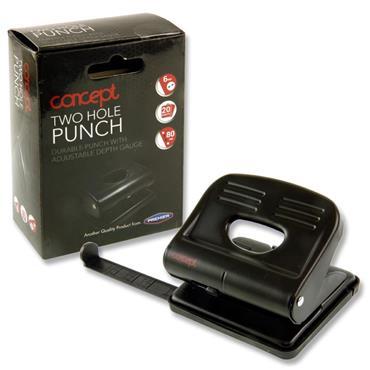 Concept 2 Hole Metal Paper Punch With Guide by Concept on Schoolbooks.ie