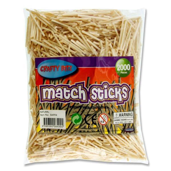 Crafty Bitz - Matchsticks - Natural - Bag of 2000 by Crafty Bitz on Schoolbooks.ie