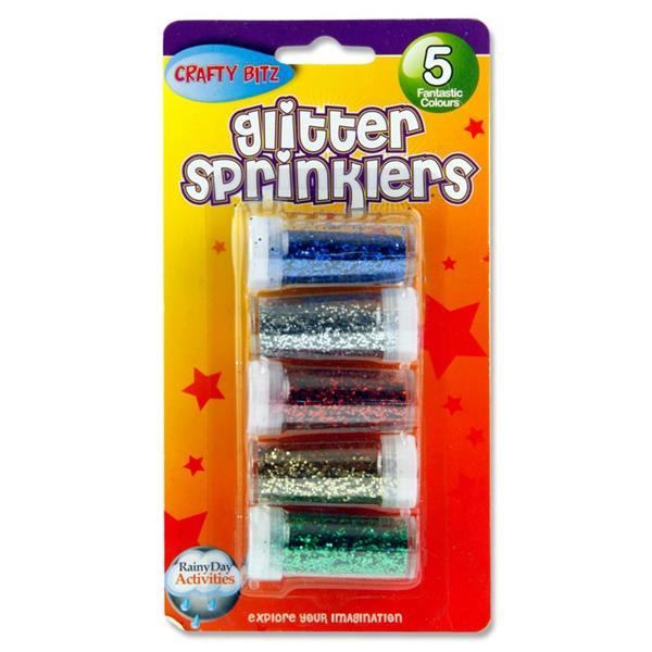 Crafty Bitz Card 5x3g Tubs Glitter Sprinklers by Crafty Bitz on Schoolbooks.ie