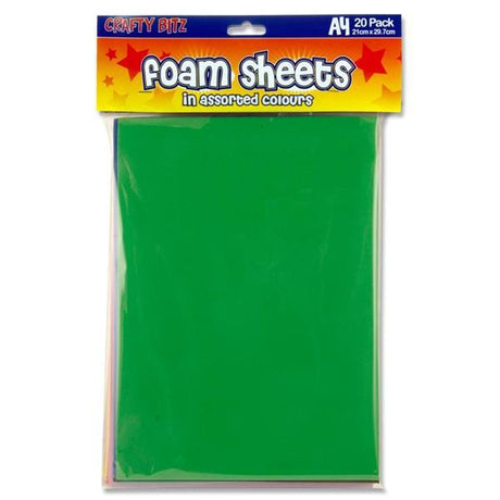 Crafty Bitz Pack of 20 A4 Foam Sheets by Crafty Bitz on Schoolbooks.ie