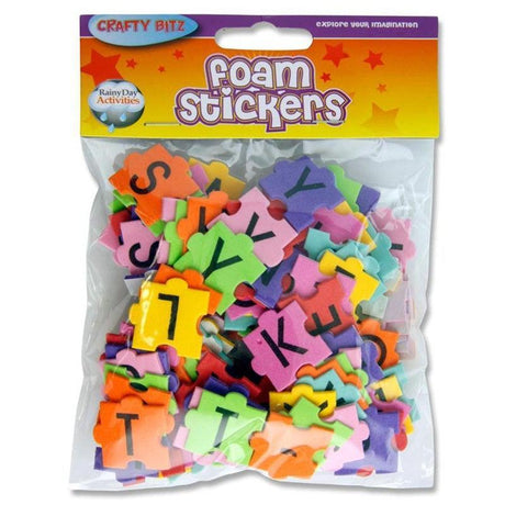 Crafty Bitz Packet of 100 Foam Stickers Alphabet Puzzle Shapes by Crafty Bitz on Schoolbooks.ie