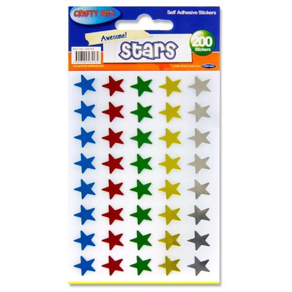 Crafty Bitz Packet of 200 Stickers - Stars by Crafty Bitz on Schoolbooks.ie