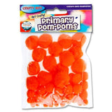 Crafty Bitz Primary Pom Poms - Orange by Crafty Bitz on Schoolbooks.ie