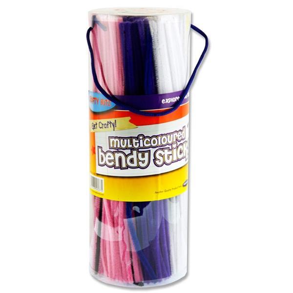 Crafty Bitz Tub 350 Multicolored Bendy Sticks Pipe Cleaners in 10 Assorted Colours by Crafty Bitz on Schoolbooks.ie
