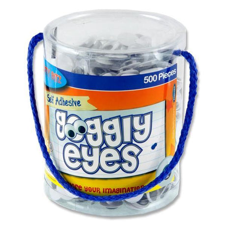 Crafty Bitz Tub 500 Self Adhesive Goggly Eyes - 15mm by Crafty Bitz on Schoolbooks.ie