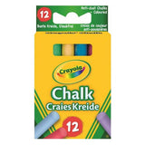 Crayola 12 Anti Dust Coloured Chalk by Crayola on Schoolbooks.ie