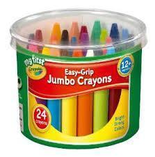 Crayola Easy Grip Jumbo Crayons - Tub of 24 by Crayola on Schoolbooks.ie
