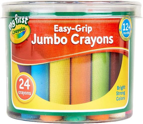 Crayola Easy Grip Jumbo Crayons - Tub of 24 by Crayola on Schoolbooks.ie