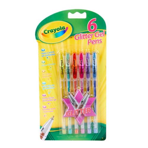 Crayola - Glitter Gel Pens - 6 Pack by Crayola on Schoolbooks.ie