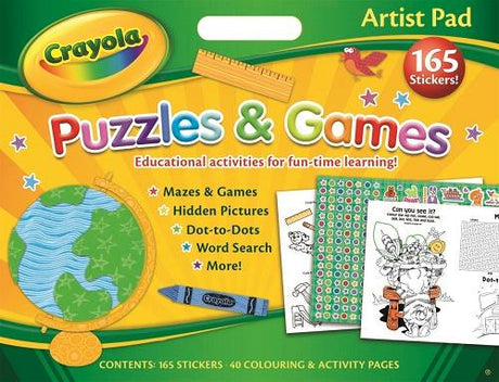 Crayola Puzzles and Games Artist Pad by Crayola on Schoolbooks.ie