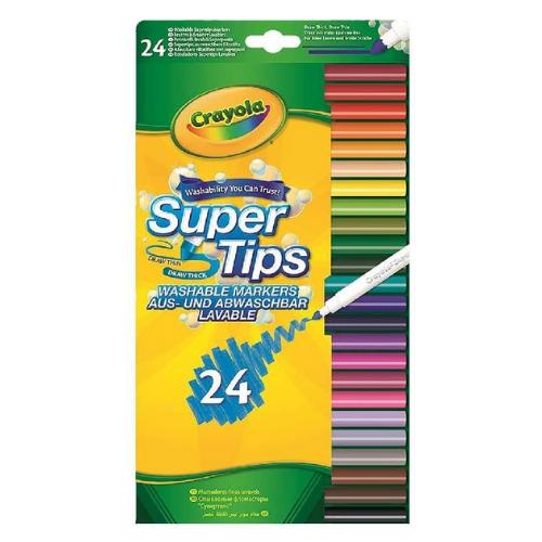 Crayola - Supertips - Washable Markers - 24 pack by Crayola on Schoolbooks.ie