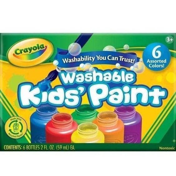 ■ Crayola - Washable Kids Paint - 6 Assorted Colours by Crayola on Schoolbooks.ie