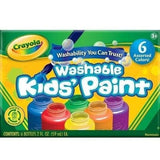 ■ Crayola - Washable Kids Paint - 6 Assorted Colours by Crayola on Schoolbooks.ie