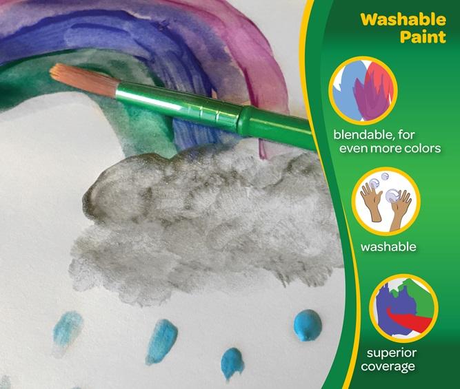 ■ Crayola - Washable Kids Paint - 6 Assorted Colours by Crayola on Schoolbooks.ie