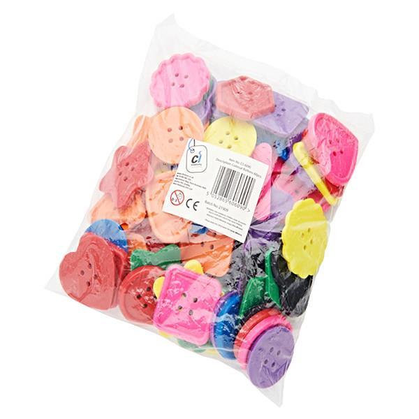 ■ Colossal Plastic Buttons - 60 Pieces by Creativity International on Schoolbooks.ie